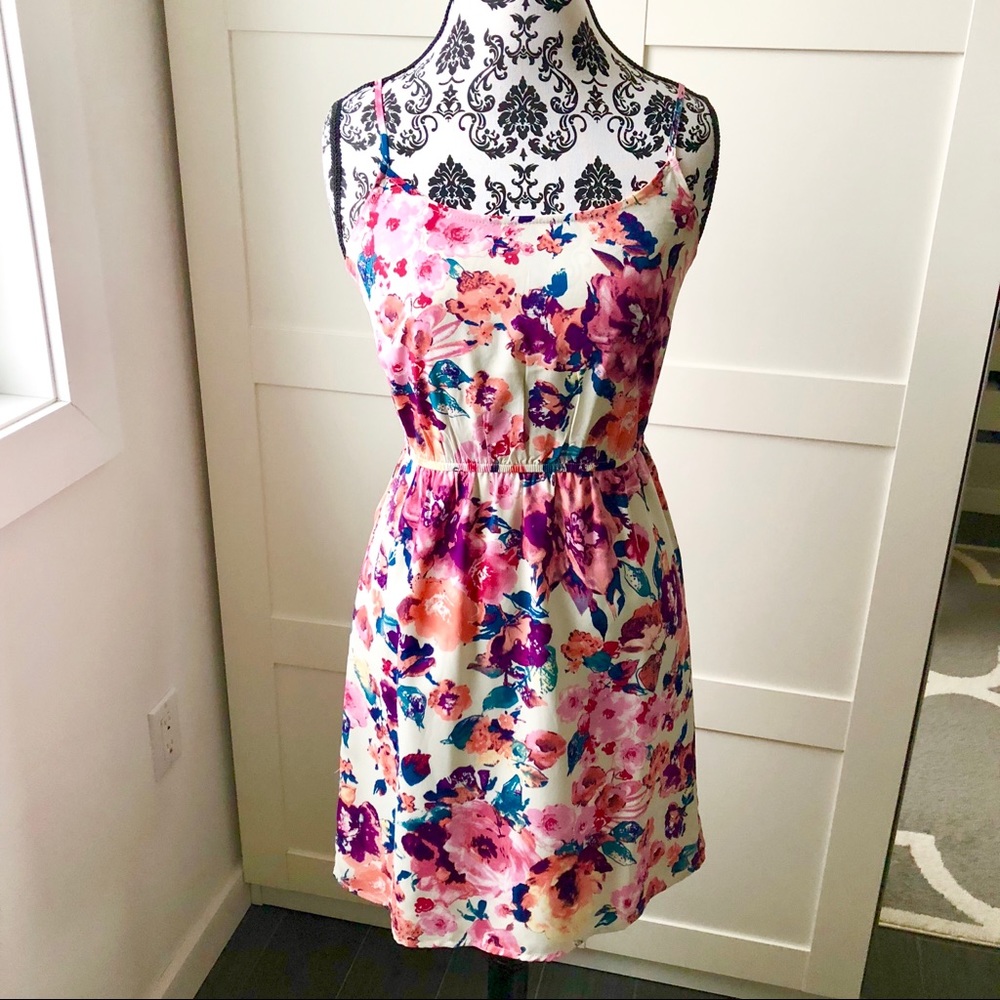 Floral Backless Dress